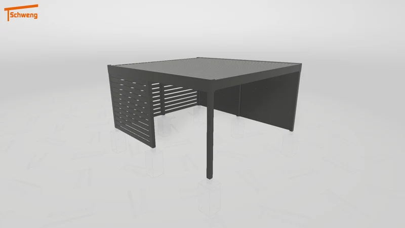 #DE Schweng Flachdachcarport C600 (ID 77b827)