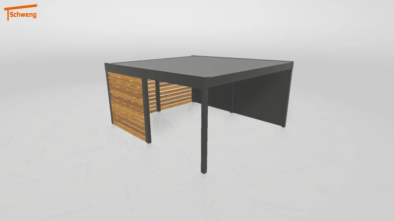 #DE Schweng Flachdachcarport C600 (ID 5mzy7q)
