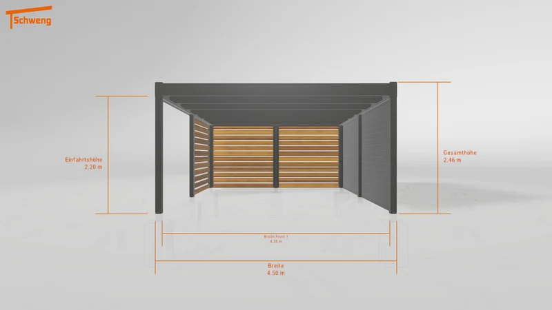 #DE Schweng Flachdachcarport C600 (ID 5mzy7q)
