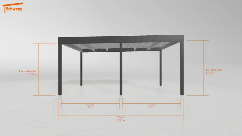 #AT Schweng Flachdachcarport C600 (ID dvzmpx)