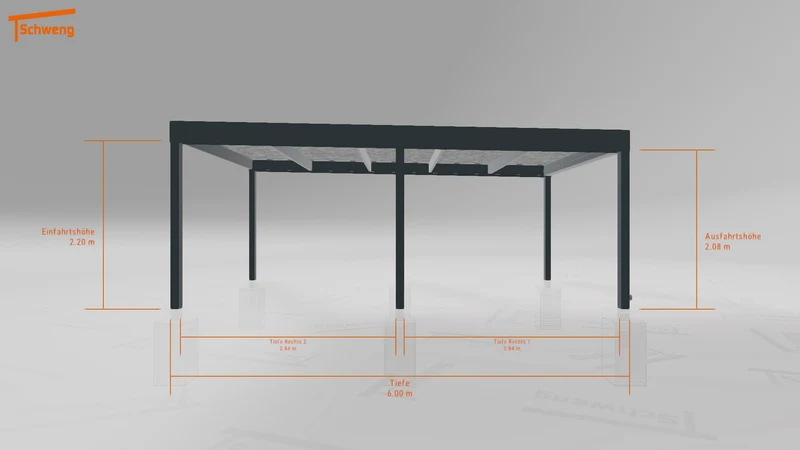 #DE Schweng Flachdachcarport C600 (ID zbx979) #MTG