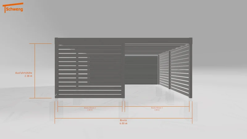 #DE Schweng Flachdachcarport C600+ (ID 85pwzx) #MTG