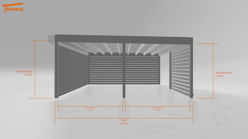 #DE Schweng Flachdachcarport C600+ (ID 85pwzx) #MTG