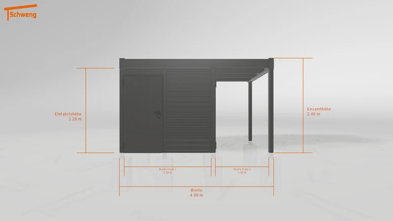 #DE Schweng Flachdachcarport C600 (ID 42wdy7) #MTG