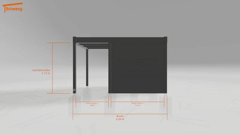 #DE Schweng Flachdachcarport C600 (ID 42wdy7) #MTG