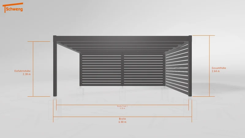 #DE Schweng Flachdachcarport C600+ (ID 857zmx) #MTG