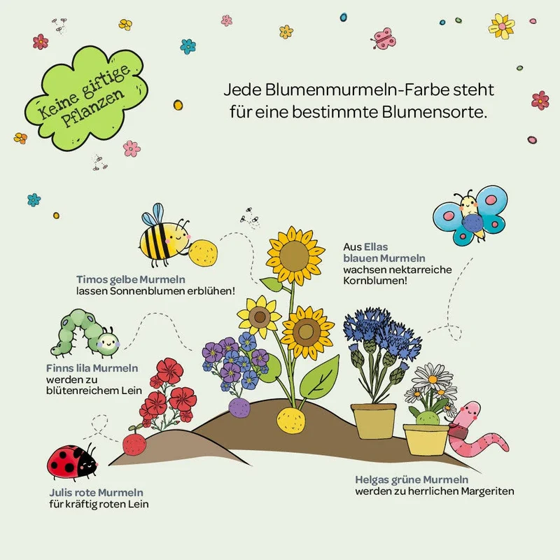 Saatgut | Blumenmurmeln 'Naturabenteuer' 100er Dose