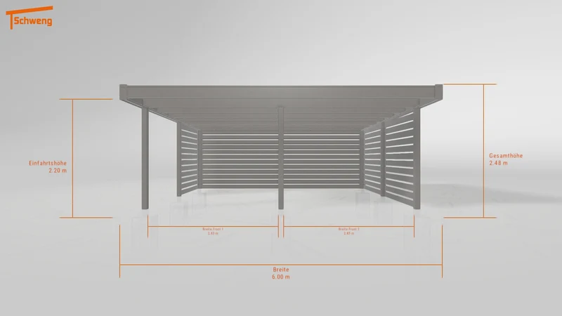 #DE Schweng Flachdachcarport C600 (ID qd27z8) #MTG
