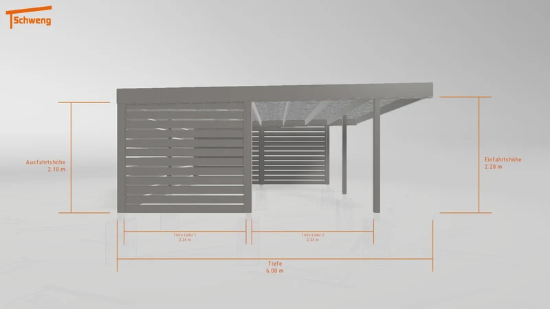 #DE Schweng Flachdachcarport C600 (ID qd27z8) #MTG