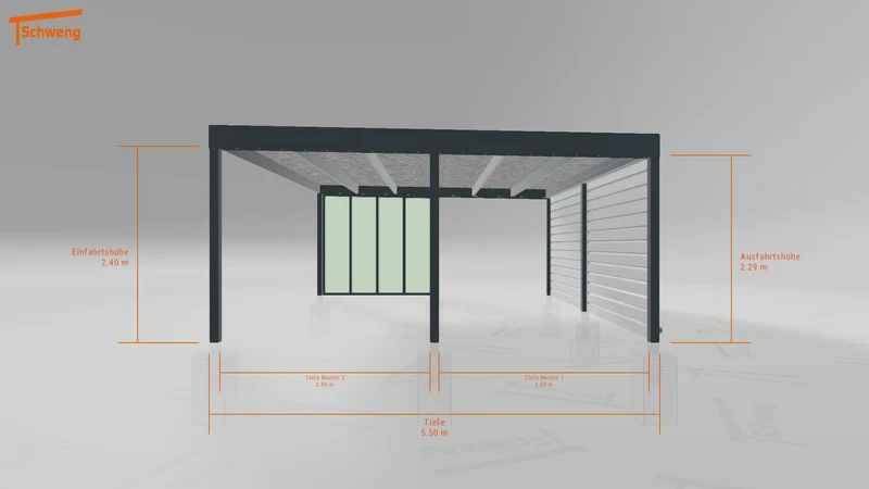#DE Schweng Flachdachcarport C600 (ID jjrm8x) #MTG