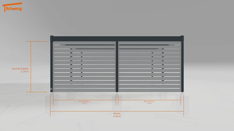 #DE Schweng Flachdachcarport C600 (ID 857zp5) #MTG