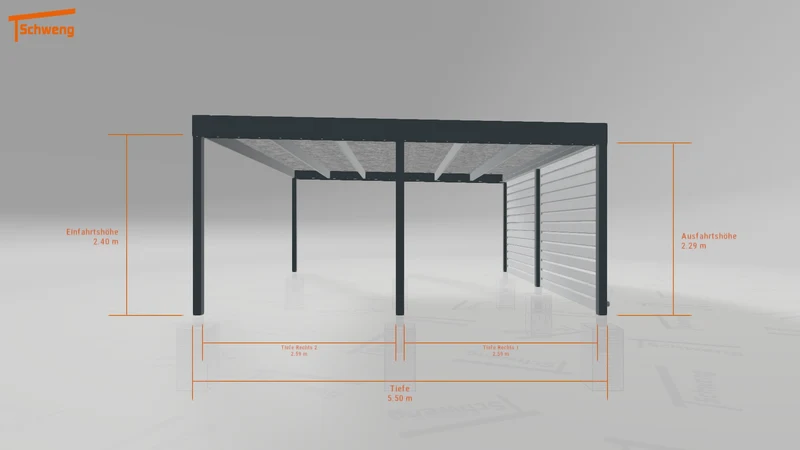 #DE Schweng Flachdachcarport C600 (ID 857zp5) #MTG