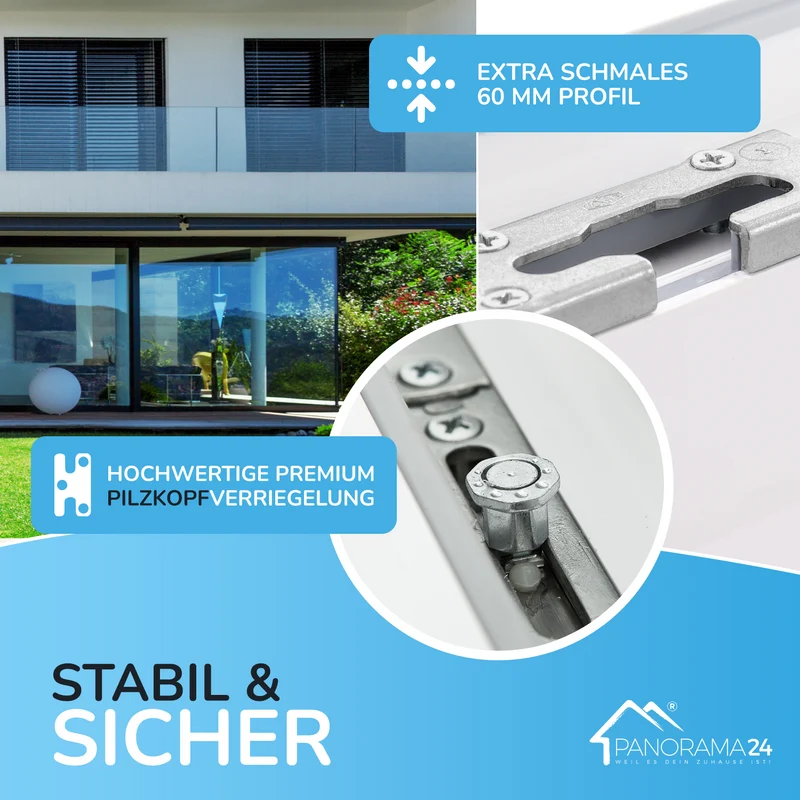 P24® Kellerfenster Kunststofffenster 2-Fach 60mm Slimline, Anthrazit