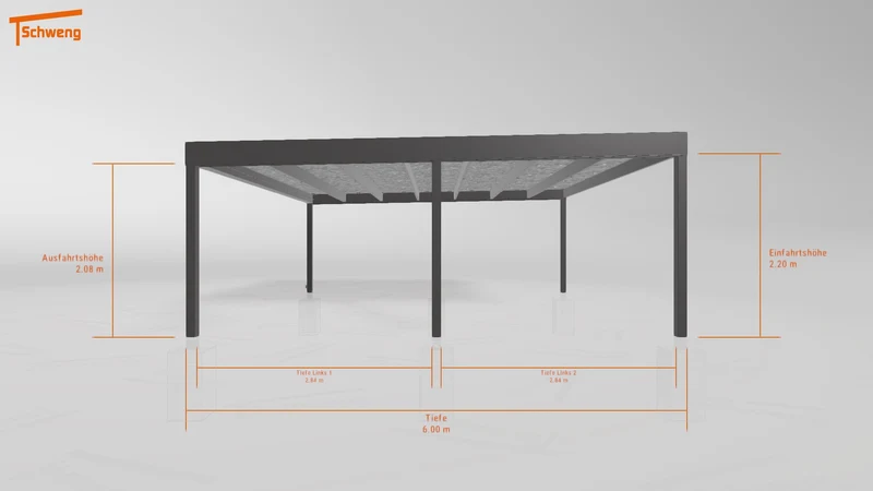 #DE Schweng Flachdachcarport C600 (ID k2jzwp)