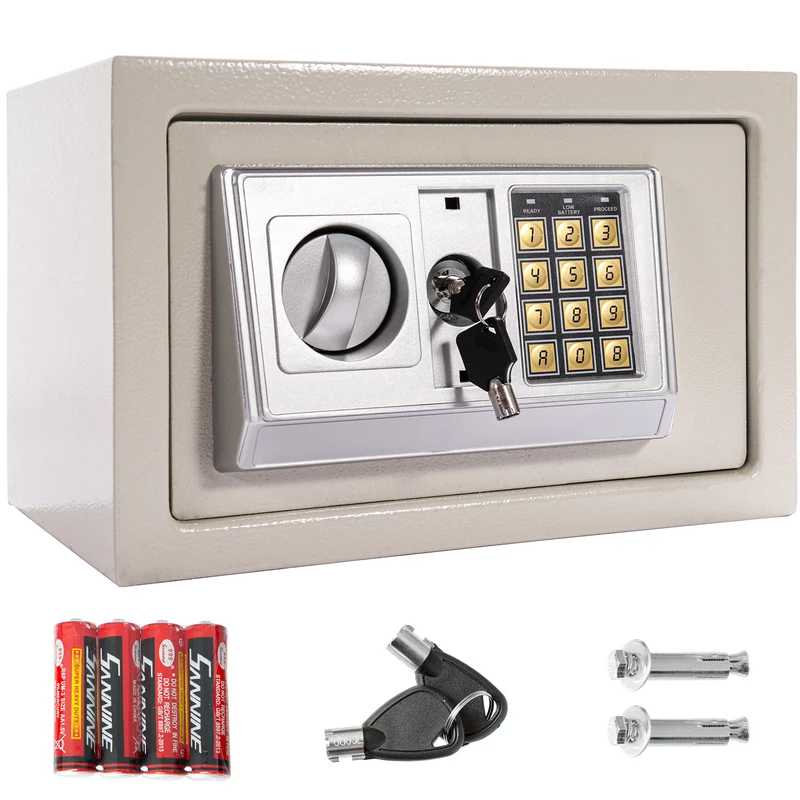 P24® Tresor Safe mit Elektronik-Zahlenschloss, 31x20x20 cm (Farbe wählbar)