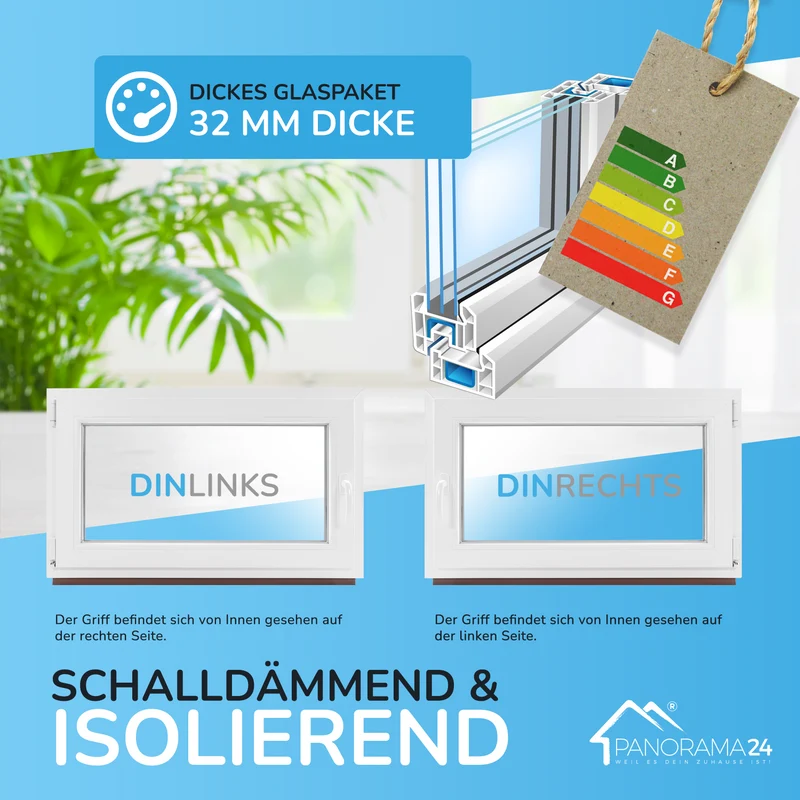 P24® Kellerfenster Kunststofffenster 3-fach 70mm Proline, weiß