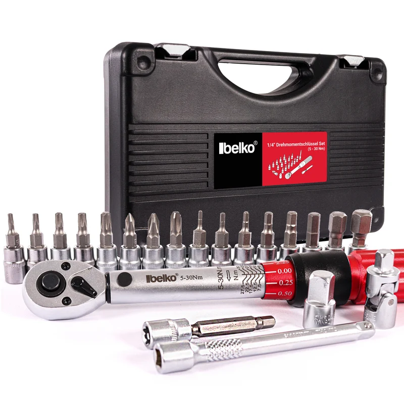 Belko® Drehmomentschlüssel Set 1/4", 5-30 Nm