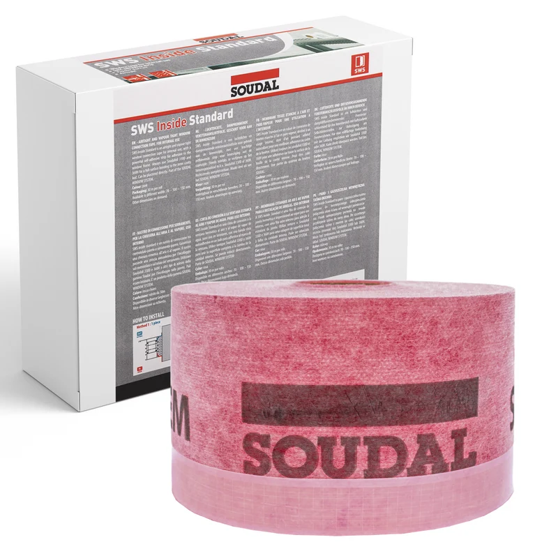 Soudal® SWS Flexi Tape Inside Fensterdichtband INNEN mit Selbstklebestreifen, flexibel, dehnbar, reißfest (Größe wählbar)