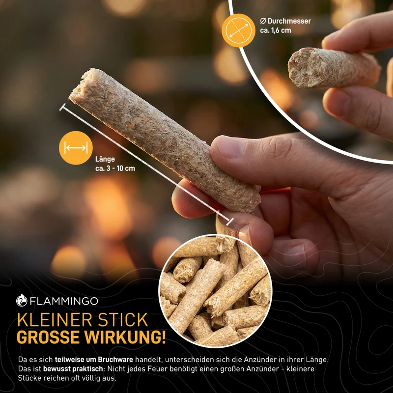 Flammingo® 10 kg Mini Holzpresslinge, aus Holzwolle und Wachs