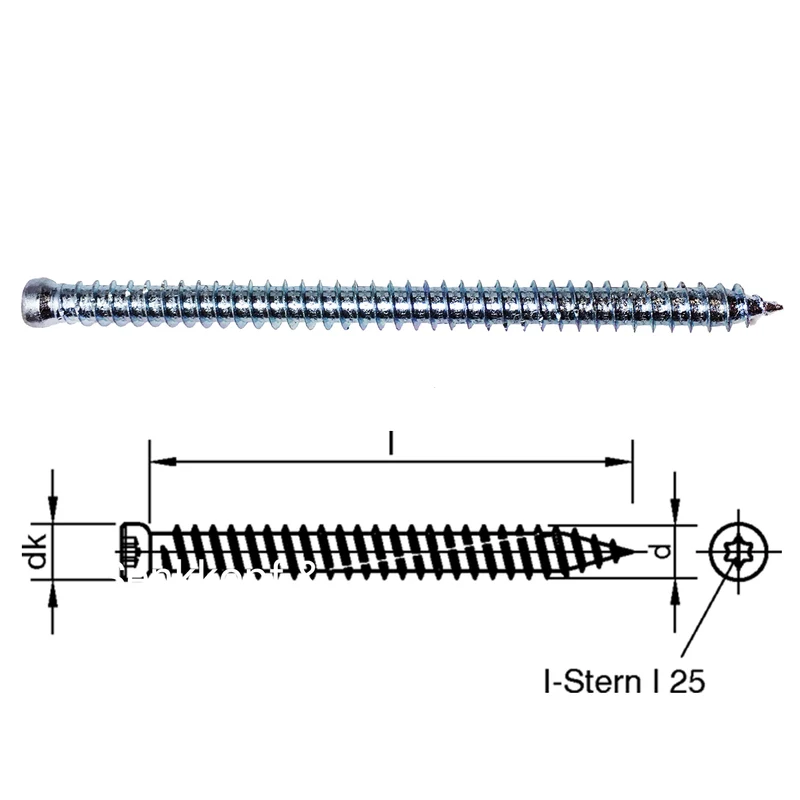 P24® Fensterrahmenschrauben 72-212mm inkl. Bit (Menge, Abmessung und Kopf wählbar)