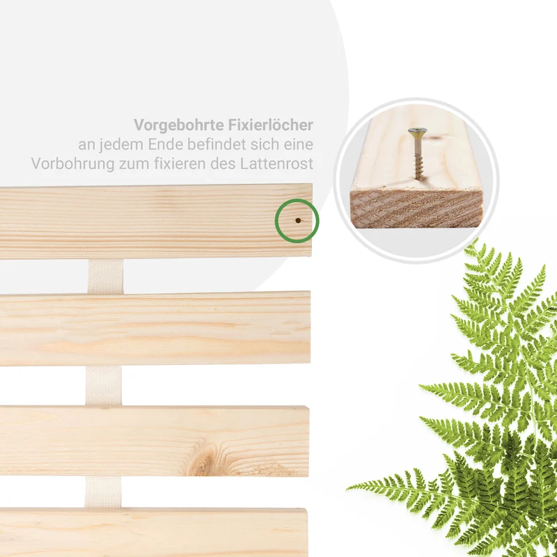 P24® Rollrost Lattenrost Basic mit 11 Holzlatten (Größe wählbar)