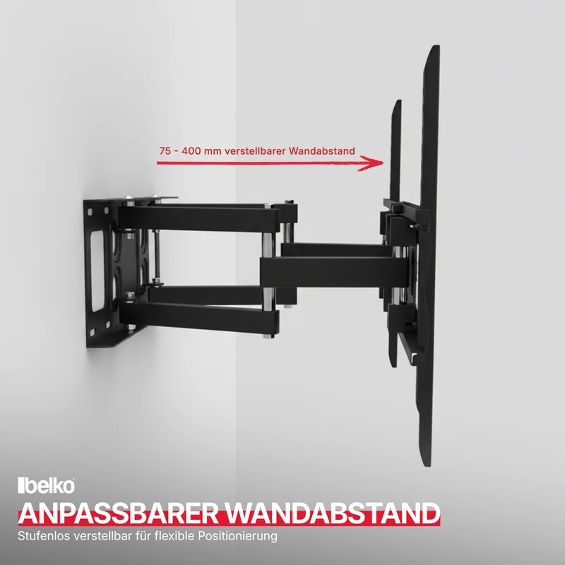P24® Premium TV Wandhalterung, VESA max 600x400mm, Wandabstand: 75-400mm, für 32" - 70