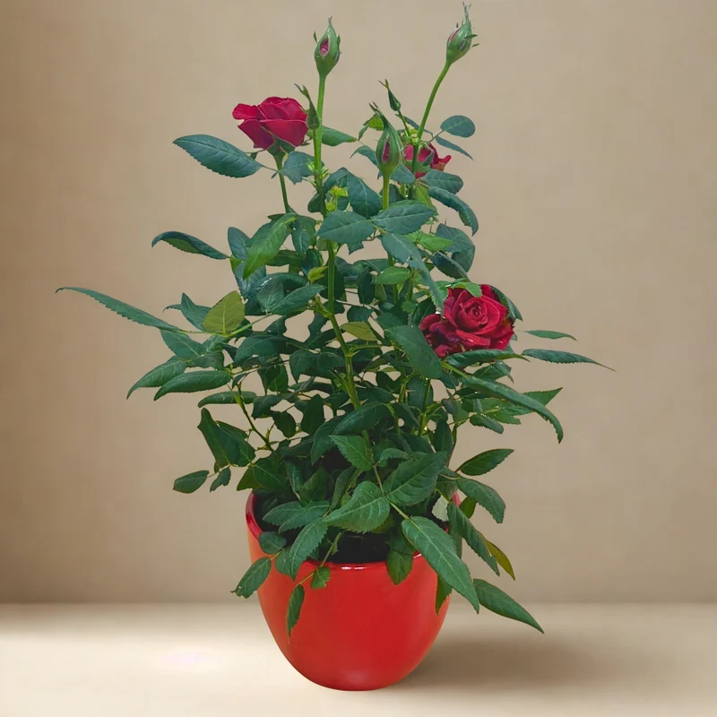 Rose zum Valentinstag im Übertopf