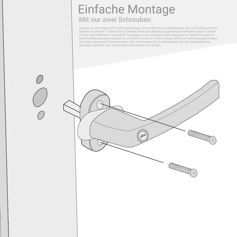 P24® Abschließbare Fenstergriffe weiß, Gleichschließend - Kindersicherung Fenstersicherung mit Schloss in Stiftlänge 35mm - Fensterschloss RAL 9016