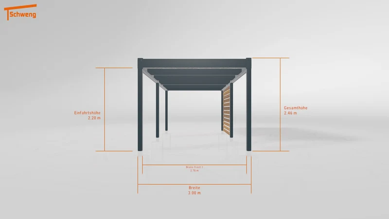 #DE Schweng Flachdachcarport C600 (ID 33jvjn)