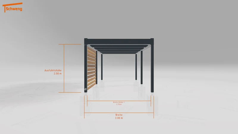 #DE Schweng Flachdachcarport C600 (ID 33jvjn)