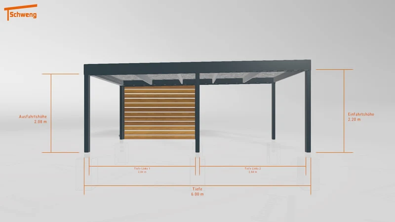 #DE Schweng Flachdachcarport C600 (ID 33jvjn)
