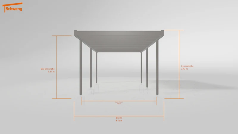 #AT Schweng Flachdachcarport C600+ (ID 85p4bw)