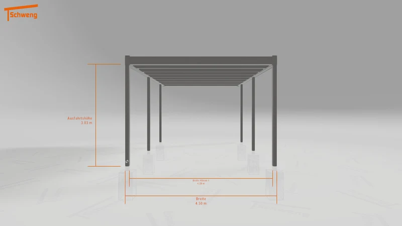 #AT Schweng Flachdachcarport C600+ (ID 85p4bw)