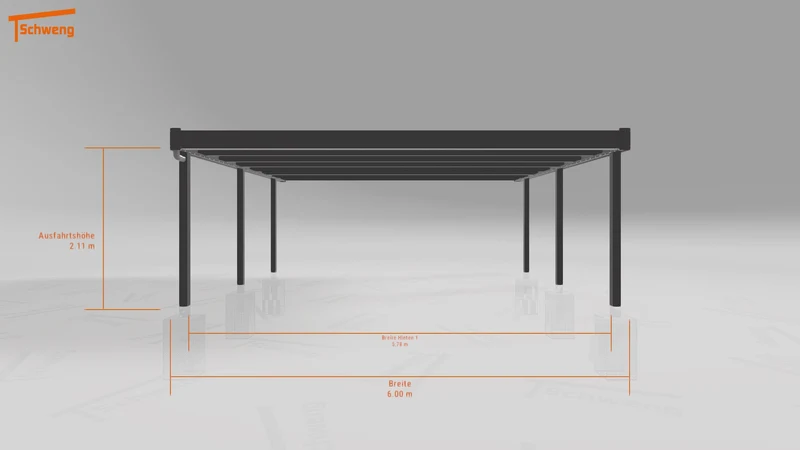 #DE Schweng Flachdachcarport C600 (ID 42wnjg) #MTG