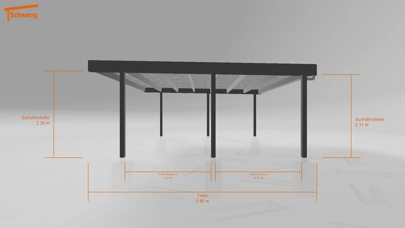 #DE Schweng Flachdachcarport C600 (ID 42wnjg) #MTG