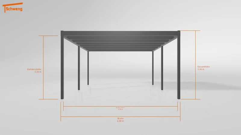 #DE Schweng Flachdachcarport C600+ (ID v473rg)
