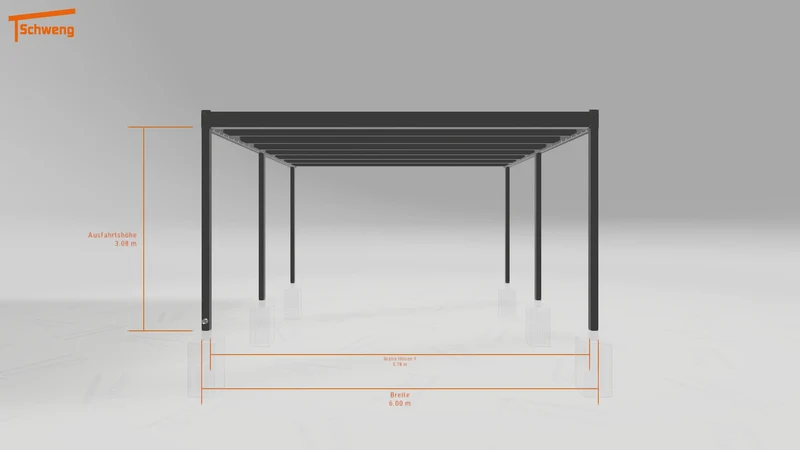 #DE Schweng Flachdachcarport C600+ (ID v473rg)