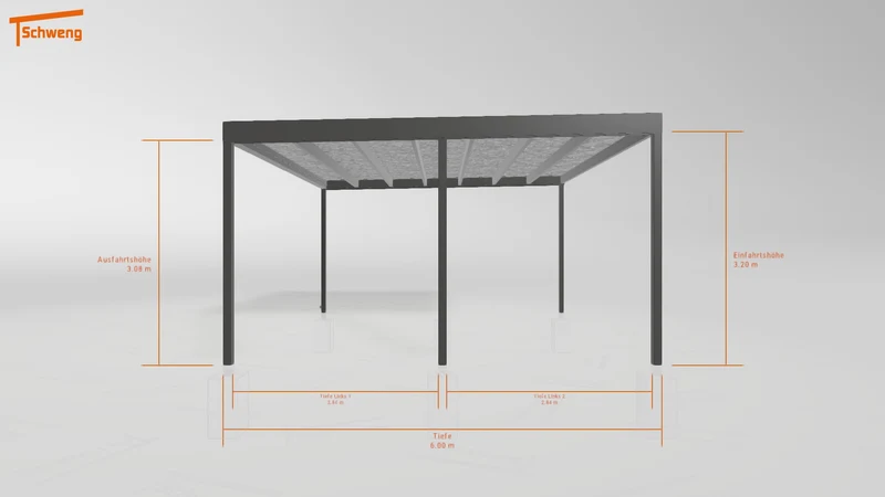 #DE Schweng Flachdachcarport C600+ (ID v473rg)