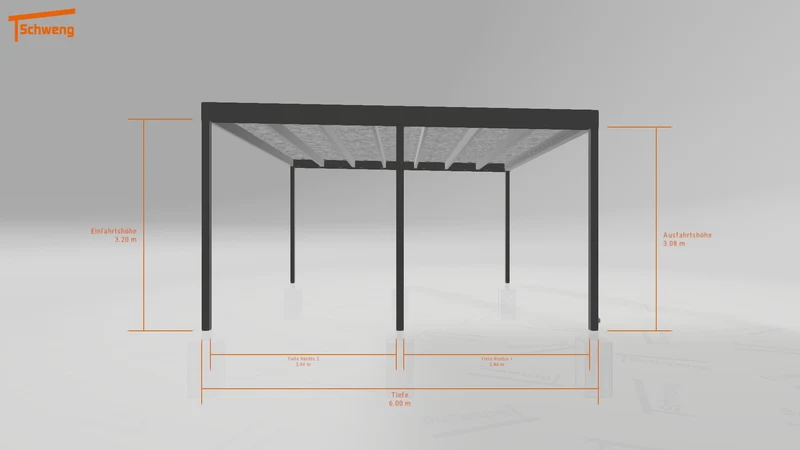 #DE Schweng Flachdachcarport C600+ (ID v473rg)