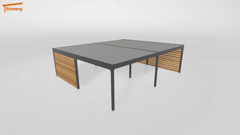 #DE Schweng Flachdachcarport C600 (ID 77brgz)