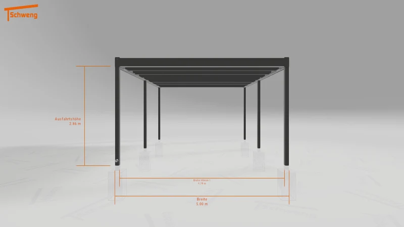 #DE Schweng Flachdachcarport C600 (ID 33jvgp)