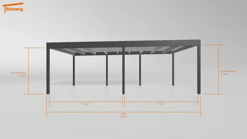 #DE Schweng Flachdachcarport C600 (ID pbpn34) #MTG