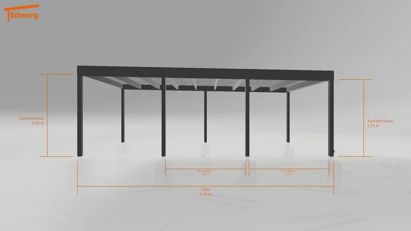 #DE Schweng Flachdachcarport C600 (ID pbpn34) #MTG