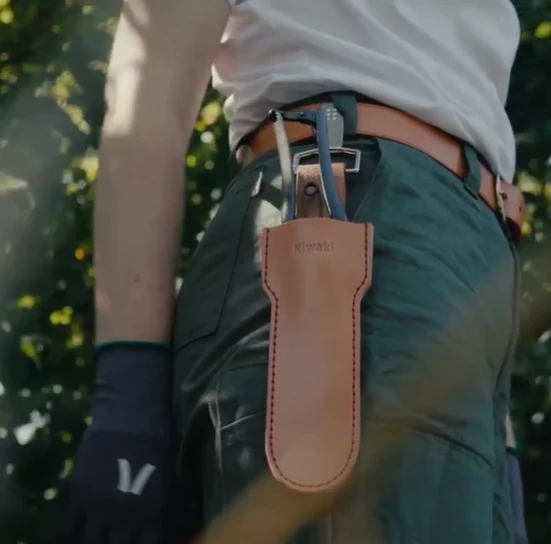 Niwaki | 'Long Holster' Lederschutzhülle für große Scheren 28.4 × 8.2 cm