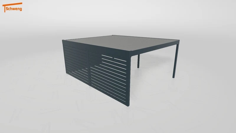 #DE Schweng Flachdachcarport C600 (ID pbpn47)
