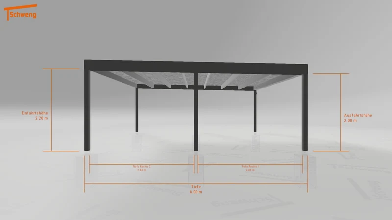#DE Schweng Flachdachcarport C600 (ID 2q8pvd)