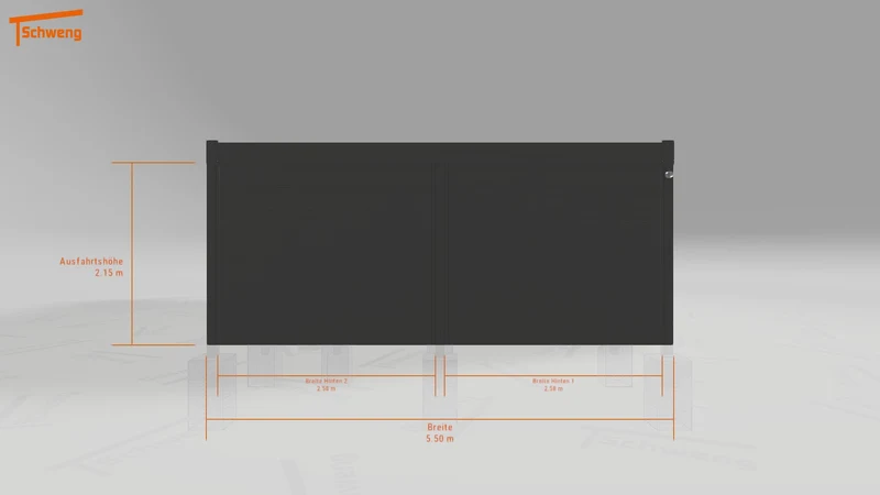 #DE Schweng Flachdachcarport C600 (ID pbpn22)