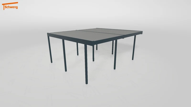 #DE Schweng Flachdachcarport C600+ (ID 42wn4z)