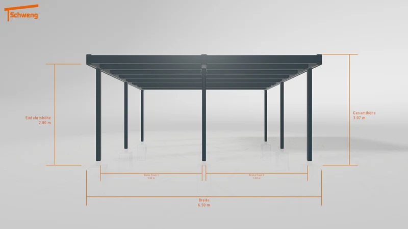 #DE Schweng Flachdachcarport C600+ (ID 42wn4z)