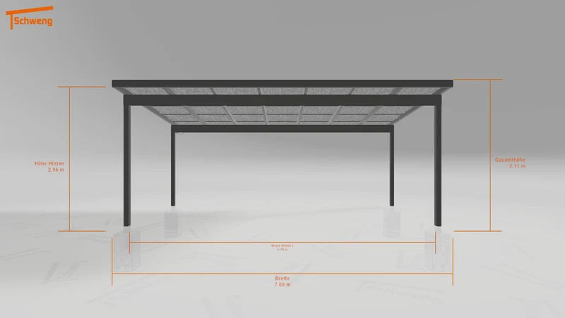 #AT Schweng Pultdachcarport S400 (ID v473yb)